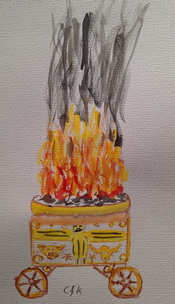 Profeten Ezekiels fantastiske vision af Jahves ild, Merkaba